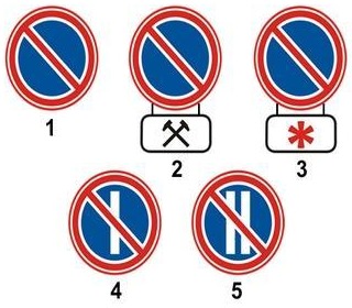 Which of the following signs prohibits parking on even days of the month?