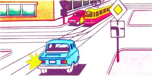 The second will drive through the intersection: