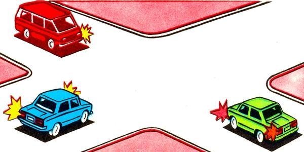 The second to drive through the intersection: