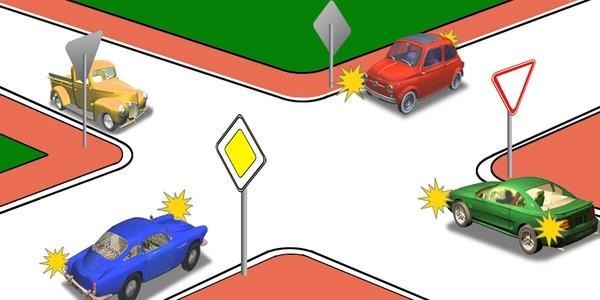 The last one to drive through the intersection: