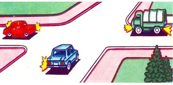 The second to drive through the intersection: