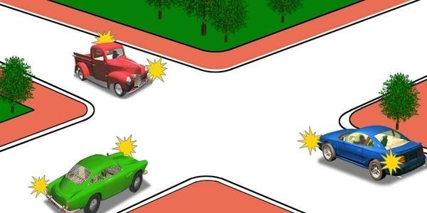 The last one to drive through the intersection: