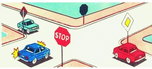 Specify the order of passing the intersection: