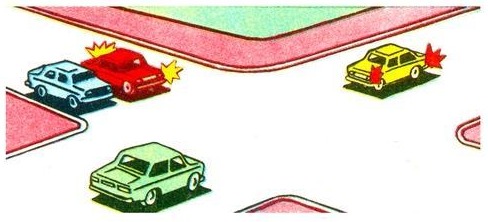 The second to drive through the intersection: