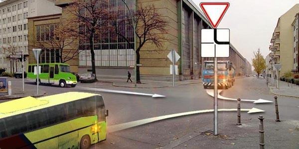 Vehicles will drive through the intersection in the following order: