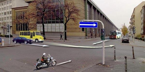 In what order will vehicles drive through the intersection if the traffic lights do not work?