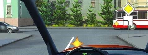 When making a left turn in this situation, you are required to yield the right of way to