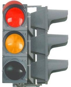 What does the combination of yellow and red traffic light signals mean?