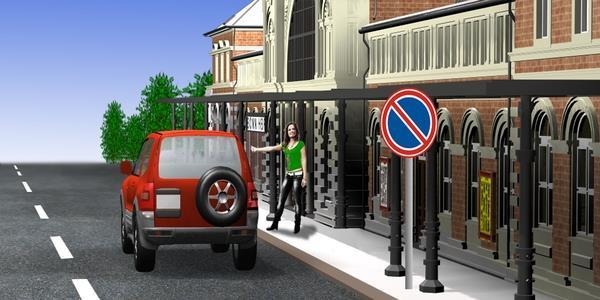 Is it allowed to stop the car in this place?