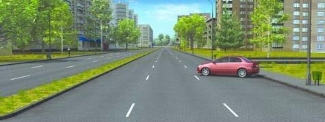 Is it allowed to stop in the manner the car is located?