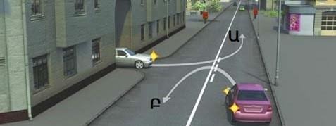 The driver traveling along which path does not violate the requirements of the road marking