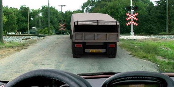 В данной ситуации где можно начать обгон?